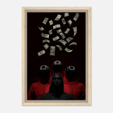 Da Vinci Pop Art Wall art Print | Squid Game - Framed Canvas - 30x45 cm / 12x18″ - Wood frame