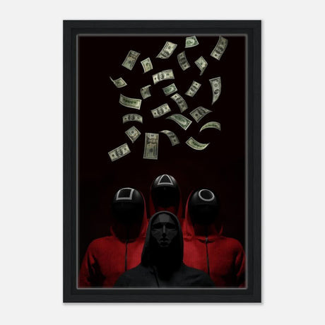 Da Vinci Pop Art Wall art Print | Squid Game - Framed Canvas - 30x45 cm / 12x18″ - Black frame
