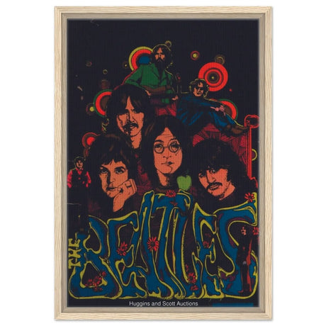 Da Vinci Pop Art wall art print | The Beatles | Rock Music | Vintage Poster - Framed Canvas - 40x60 cm / 16x24″ - Wood frame