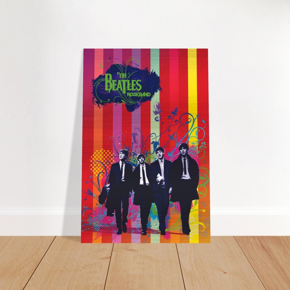 Da Vinci Pop Art wall art print | The Beatles | Rock Music - Brushed Aluminum Print - 30x45 cm / 12x18″ - 