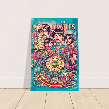 Da Vinci Pop Art wall art print | The Beatles | Rock Music - Aluminum Print - 50x75 cm / 20x30″ - 