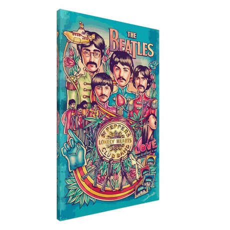 Da Vinci Pop Art wall art print | The Beatles | Rock Music - Canvas - 60x90 cm / 24x36″ - 