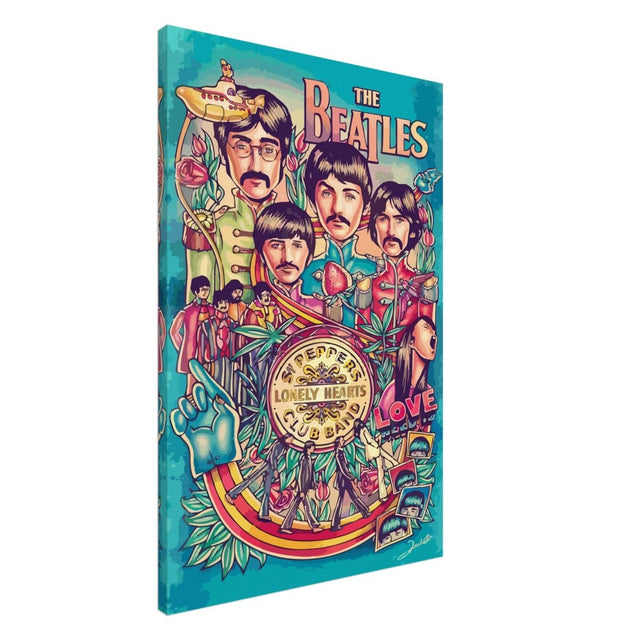 Da Vinci Pop Art wall art print | The Beatles | Rock Music - Canvas - 60x90 cm / 24x36″ - 