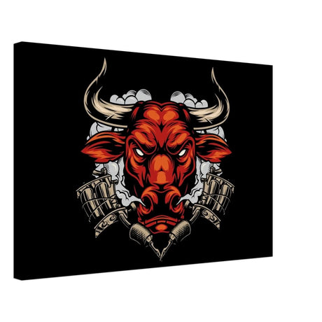 Da Vinci Pop art wall art Print | Urban Bull Blaze - Canvas - 40x60 cm / 16x24″ - 