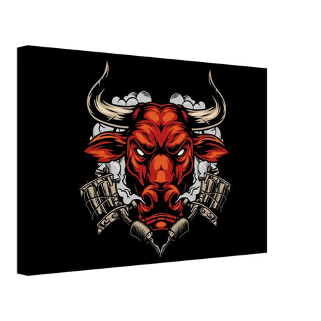 Da Vinci Pop art wall art Print | Urban Bull Blaze - Canvas - 30x45 cm / 12x18″ - 