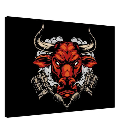Da Vinci Pop art wall art Print | Urban Bull Blaze - Canvas - 50x75 cm / 20x30″ - 