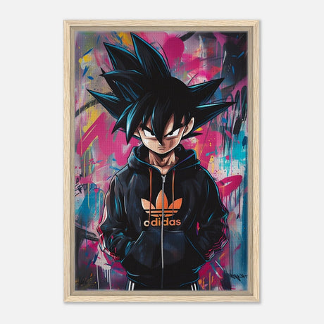 Da Vinci Pop Art Wall art print | Vegeta - Framed Canvas - 40x60 cm / 16x24″ - Wood frame
