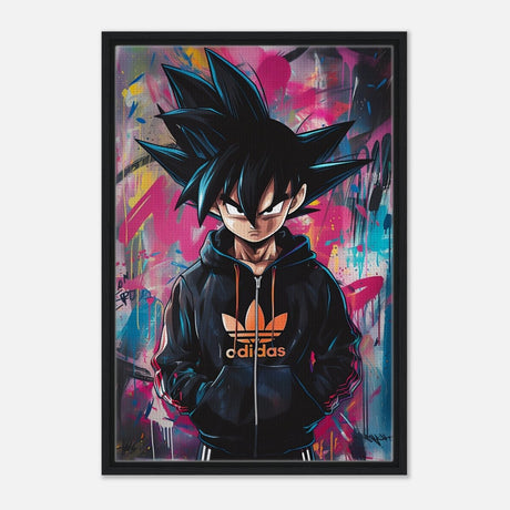 Da Vinci Pop Art Wall art print | Vegeta - Framed Canvas - 50x75 cm / 20x30″ - Black frame