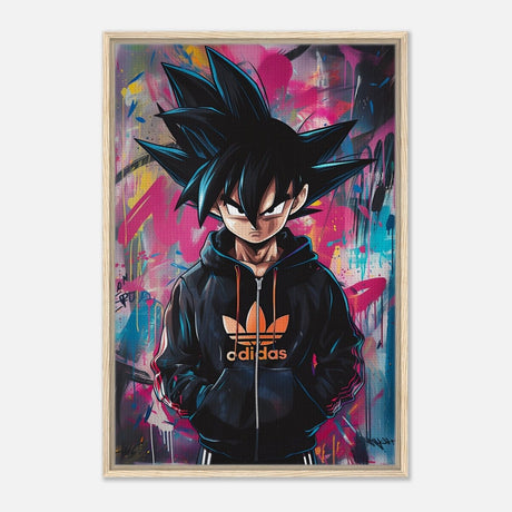 Da Vinci Pop Art Wall art print | Vegeta - Framed Canvas - 60x90 cm / 24x36″ - Wood frame