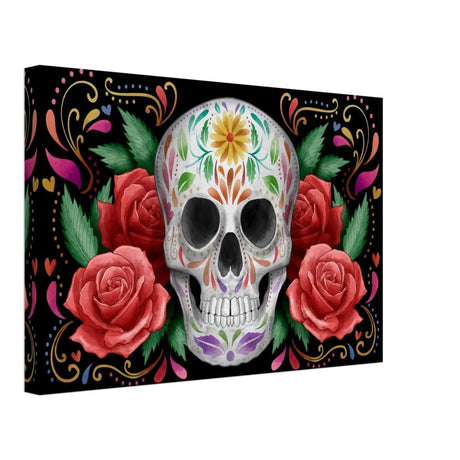 Da Vinci Pop art wall art Print | Vivid Skullscape - Canvas - 30x45 cm / 12x18″ - 