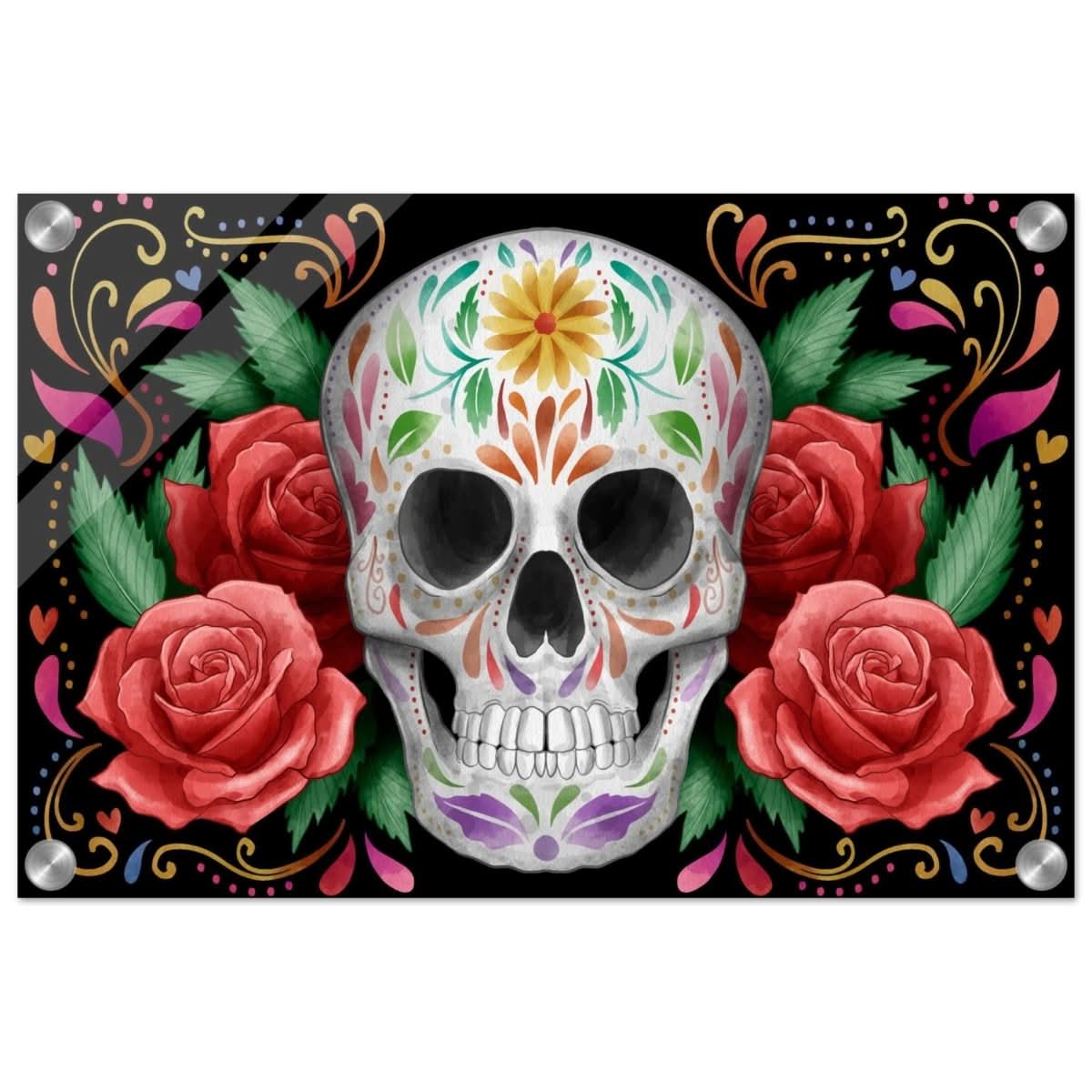 Da Vinci Pop art wall art Print | Vivid Skullscape - Acrylic Print - 30x45 cm / 12x18″ - 
