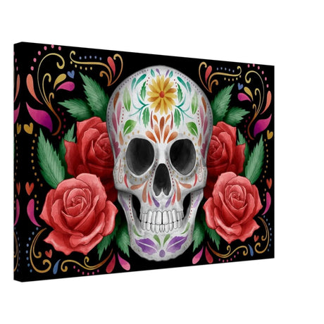 Da Vinci Pop art wall art Print | Vivid Skullscape - Canvas - 40x60 cm / 16x24″ - 
