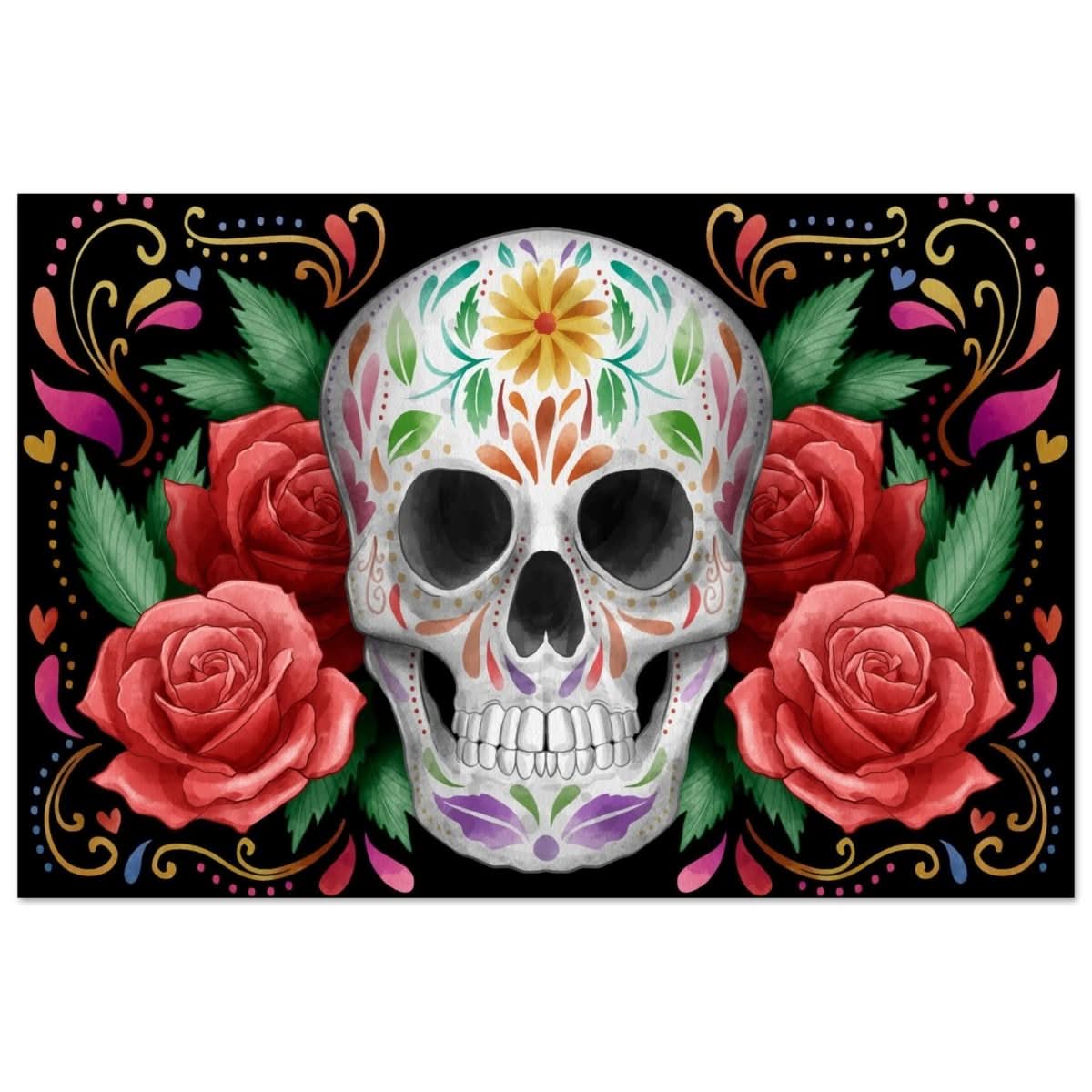 Da Vinci Pop art wall art Print | Vivid Skullscape - Aluminum Print - 30x45 cm / 12x18″ - 
