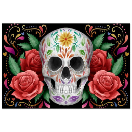 Da Vinci Pop art wall art Print | Vivid Skullscape - Aluminum Print - 30x45 cm / 12x18″ - 