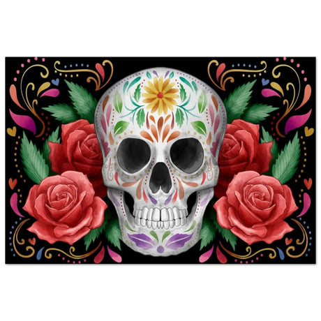 Da Vinci Pop art wall art Print | Vivid Skullscape - Aluminum Print - 40x60 cm / 16x24″ - 
