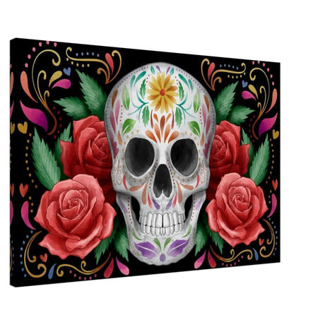 Da Vinci Pop art wall art Print | Vivid Skullscape - Canvas - 60x90 cm / 24x36″ - 