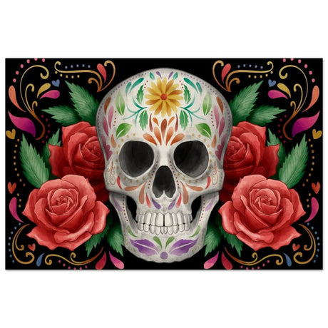 Da Vinci Pop art wall art Print | Vivid Skullscape - Wood Prints - 50x75 cm / 20x30″ - 
