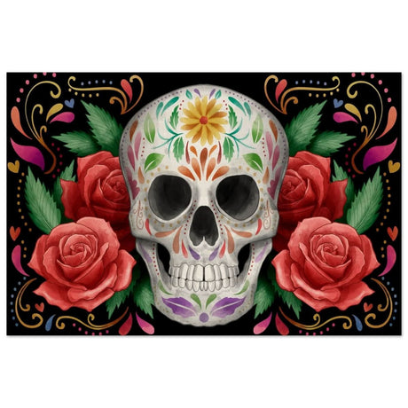 Da Vinci Pop art wall art Print | Vivid Skullscape - Wood Prints - 60x90 cm / 24x36″ - 