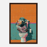 Da Vinci Pop Art Wall art print - Framed Canvas - 50x75 cm / 20x30″ - Dark wood frame