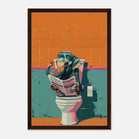 Da Vinci Pop Art Wall art print - Framed Canvas - 50x75 cm / 20x30″ - Dark wood frame