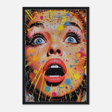 Da Vinci Pop Art Wall art print - Framed Canvas - 60x90 cm / 24x36″ - Black frame