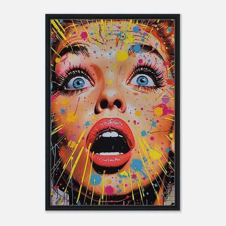 Da Vinci Pop Art Wall art print - Framed Canvas - 60x90 cm / 24x36″ - Black frame