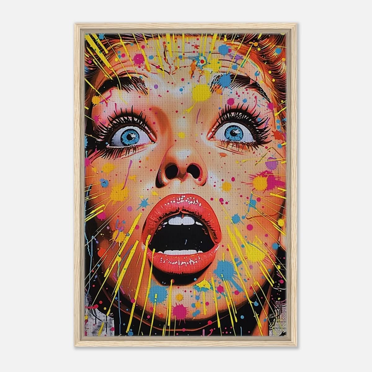 Da Vinci Pop Art Wall art print - Framed Canvas - 50x75 cm / 20x30″ - Wood frame