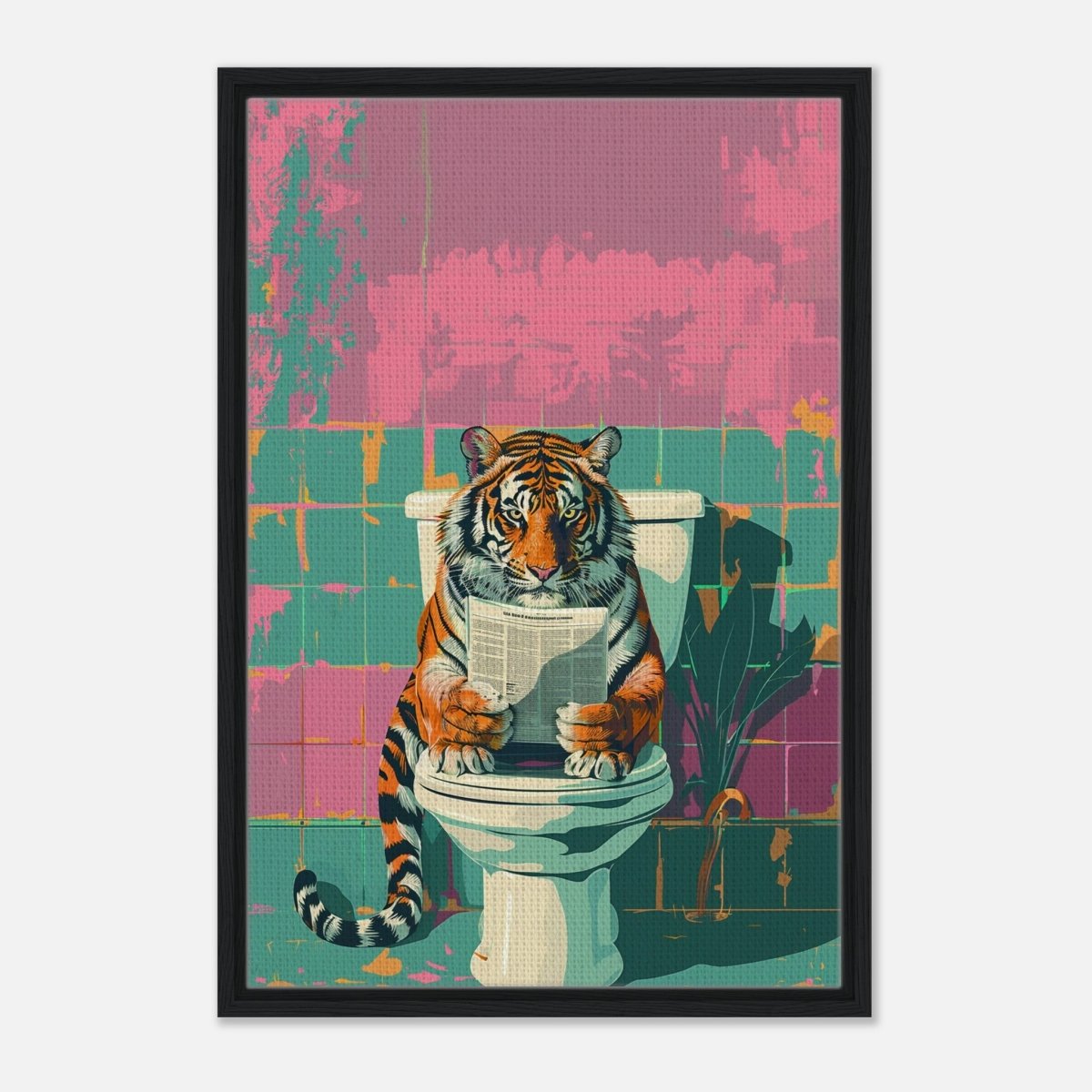 Da Vinci Pop Art Wall art print - Framed Canvas - 50x75 cm / 20x30″ - Black frame