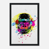 Da Vinci Pop Art Wall art print - Framed Canvas - 40x60 cm / 16x24″ - Black frame