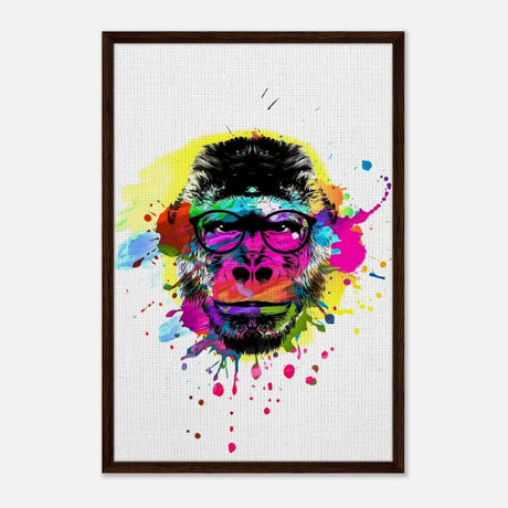 Da Vinci Pop Art Wall art print - Framed Canvas - 60x90 cm / 24x36″ - Dark wood frame