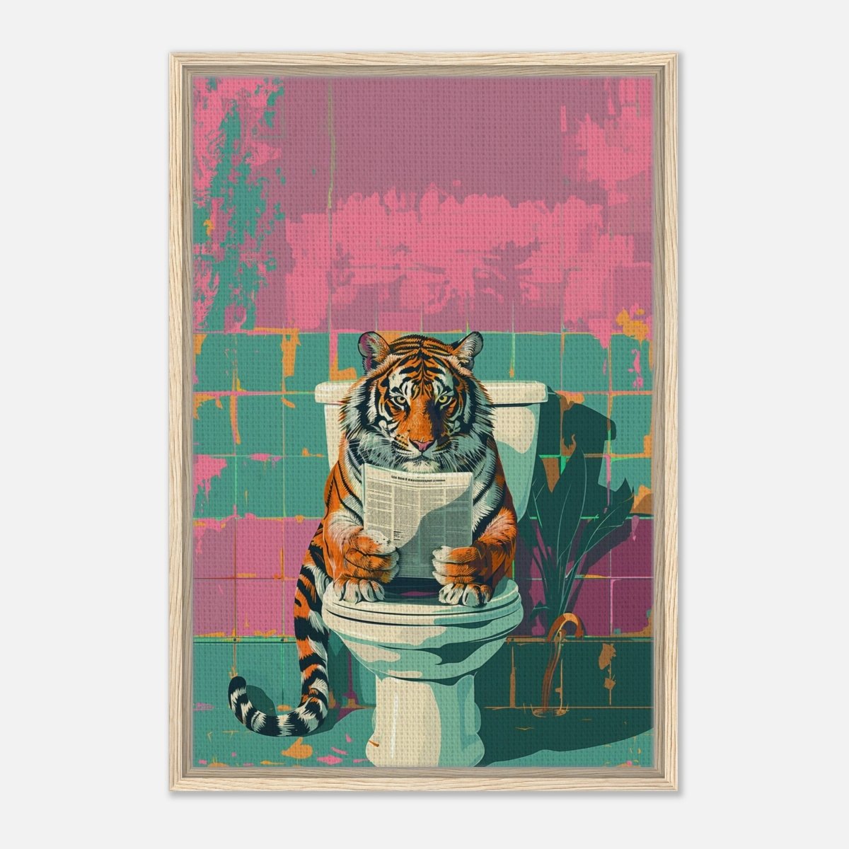 Da Vinci Pop Art Wall art print - Framed Canvas - 50x75 cm / 20x30″ - Wood frame