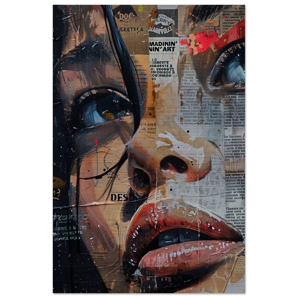 Da Vinci Pop Art Wall Art - Brushed Aluminum Print - 40x60 cm / 16x24″ - 