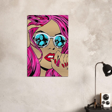 Da Vinci Pop Art Wall Art - Brushed Aluminum Print - 60x90 cm / 24x36″ - 