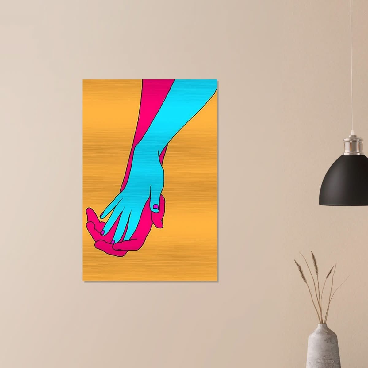 Da Vinci Pop Art Wall Art - Brushed Aluminum Print - 60x90 cm / 24x36″ - 