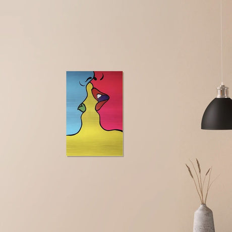 Da Vinci Pop Art Wall Art - Brushed Aluminum Print - 40x60 cm / 16x24″ - 