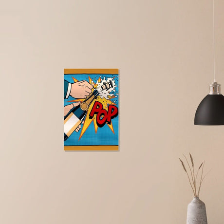 Da Vinci Pop Art Wall Art - Brushed Aluminum Print - 40x60 cm / 16x24″ - 