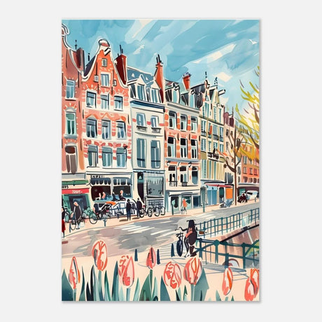 Da Vinci Travel Collection wall art print | Amsterdam Netherland - Aluminum Print - 70x100 cm / 28x40″ - 