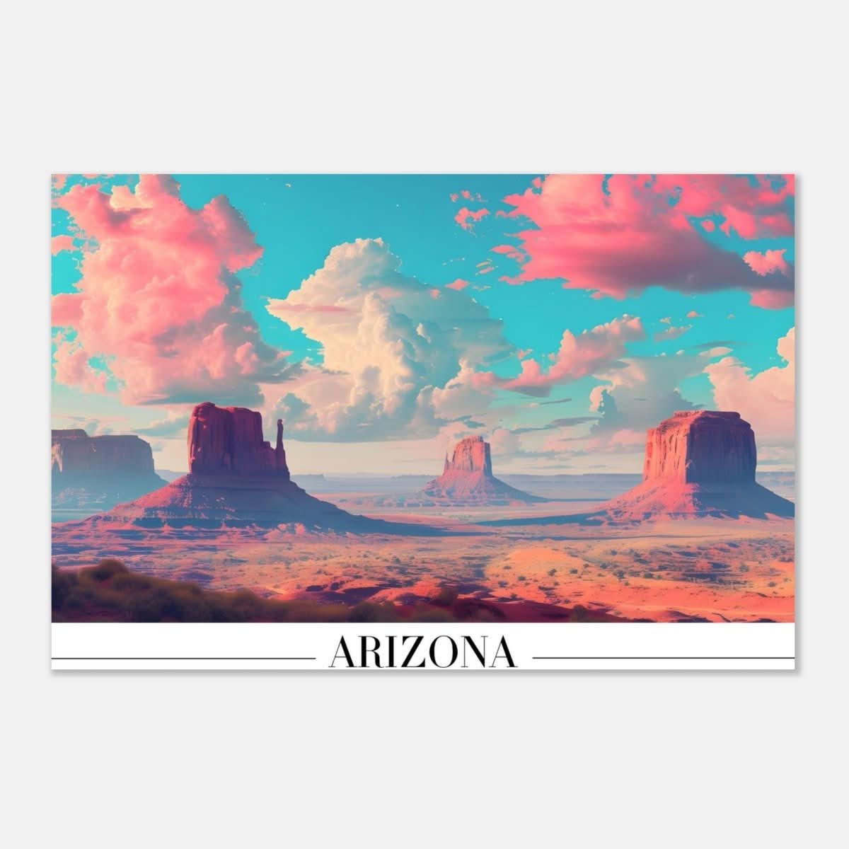 Da Vinci Travel Collection wall art print | Arizona USA | The Sonoran Desert - Aluminum Print - 30x45 cm / 12x18″ - 