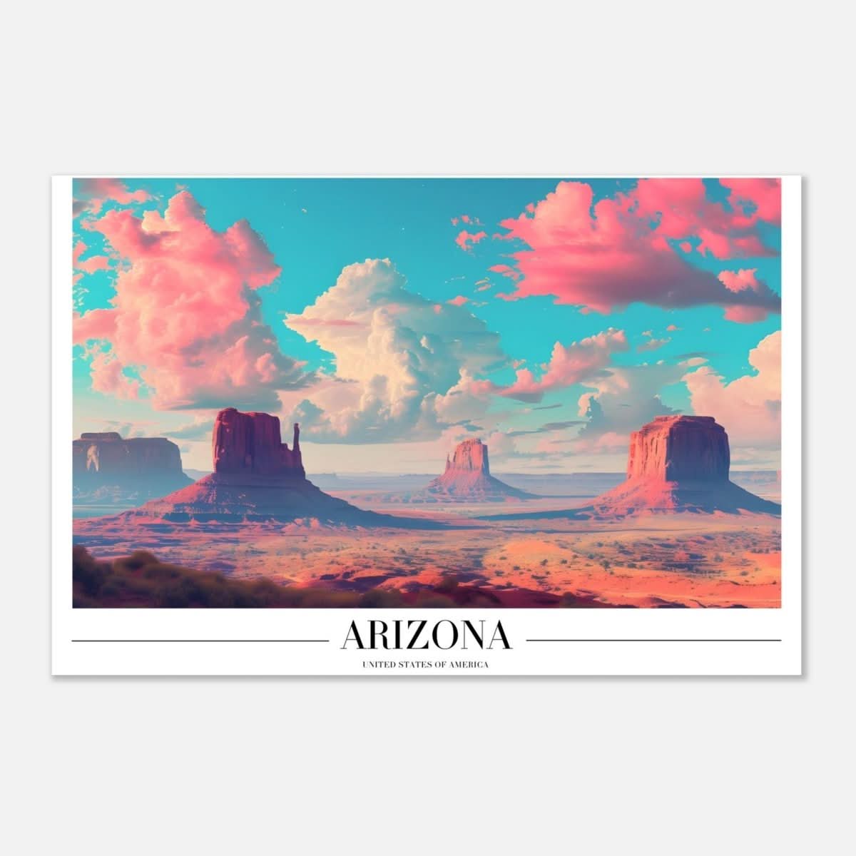 Da Vinci Travel Collection wall art print | Arizona USA | The Sonoran Desert - Aluminum Print - 40x60 cm / 16x24″ - 