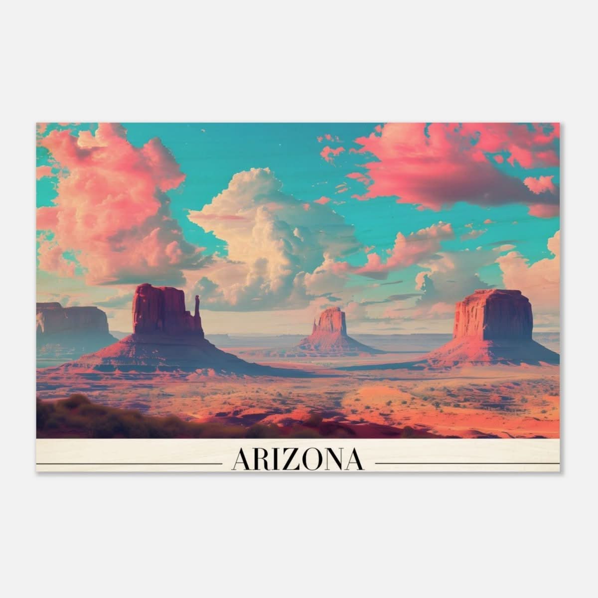 Da Vinci Travel Collection wall art print | Arizona USA | The Sonoran Desert - Wood Prints - 30x45 cm / 12x18″ - 20 mm