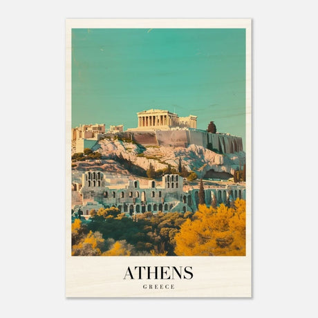Da Vinci Travel Collection wall art print | Athens Greece - Wood Prints - 40x60 cm / 16x24″ - 10 mm