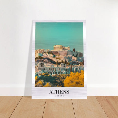 Da Vinci Travel Collection wall art print | Athens Greece - Brushed Aluminum Print - 70x100 cm / 28x40″ - 