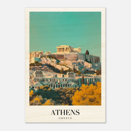 Da Vinci Travel Collection wall art print | Athens Greece - Wood Prints - 70x100 cm / 28x40″ - 10 mm