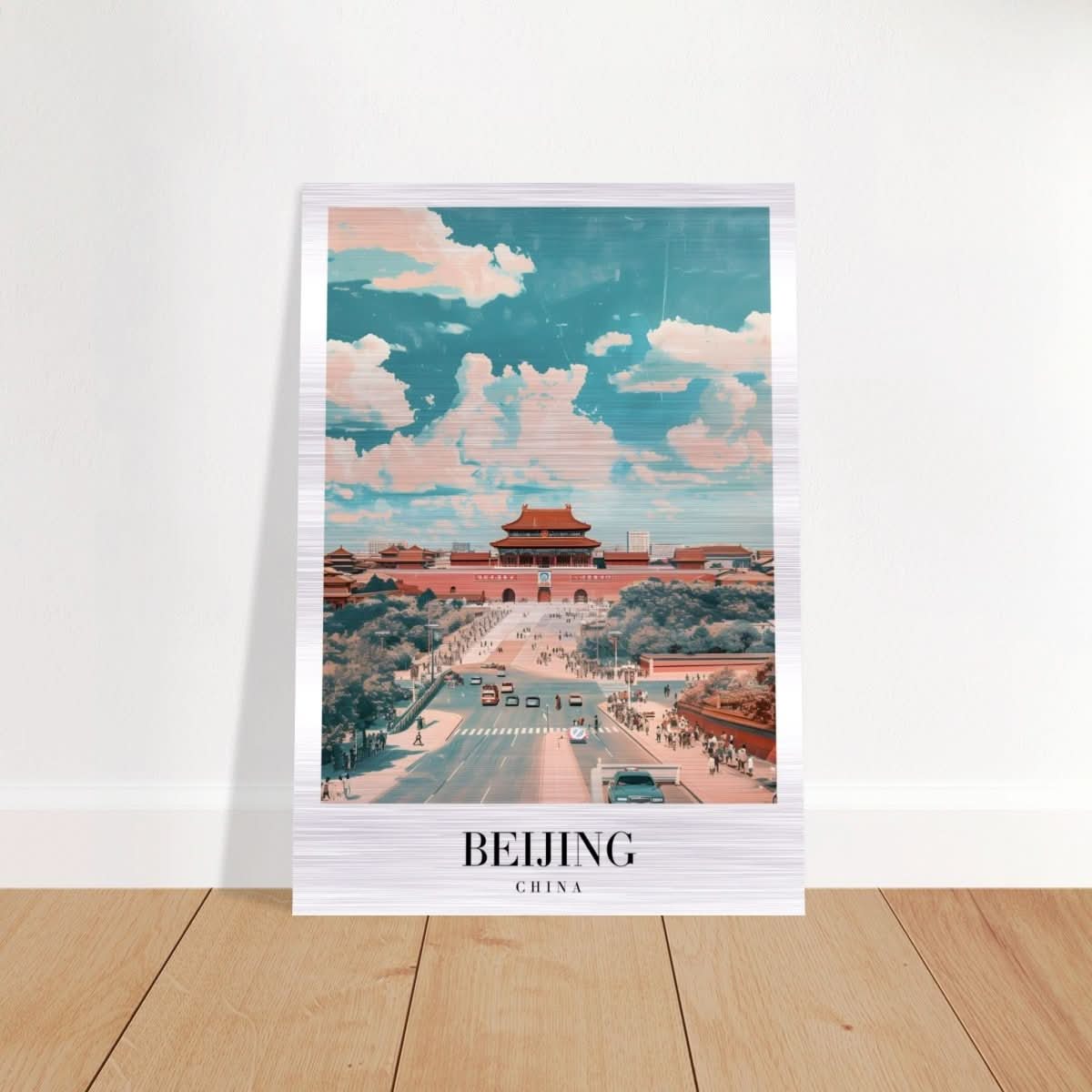 Da Vinci Travel Collection wall art print | Beijing China - Brushed Aluminum Print - 70x100 cm / 28x40″ - 
