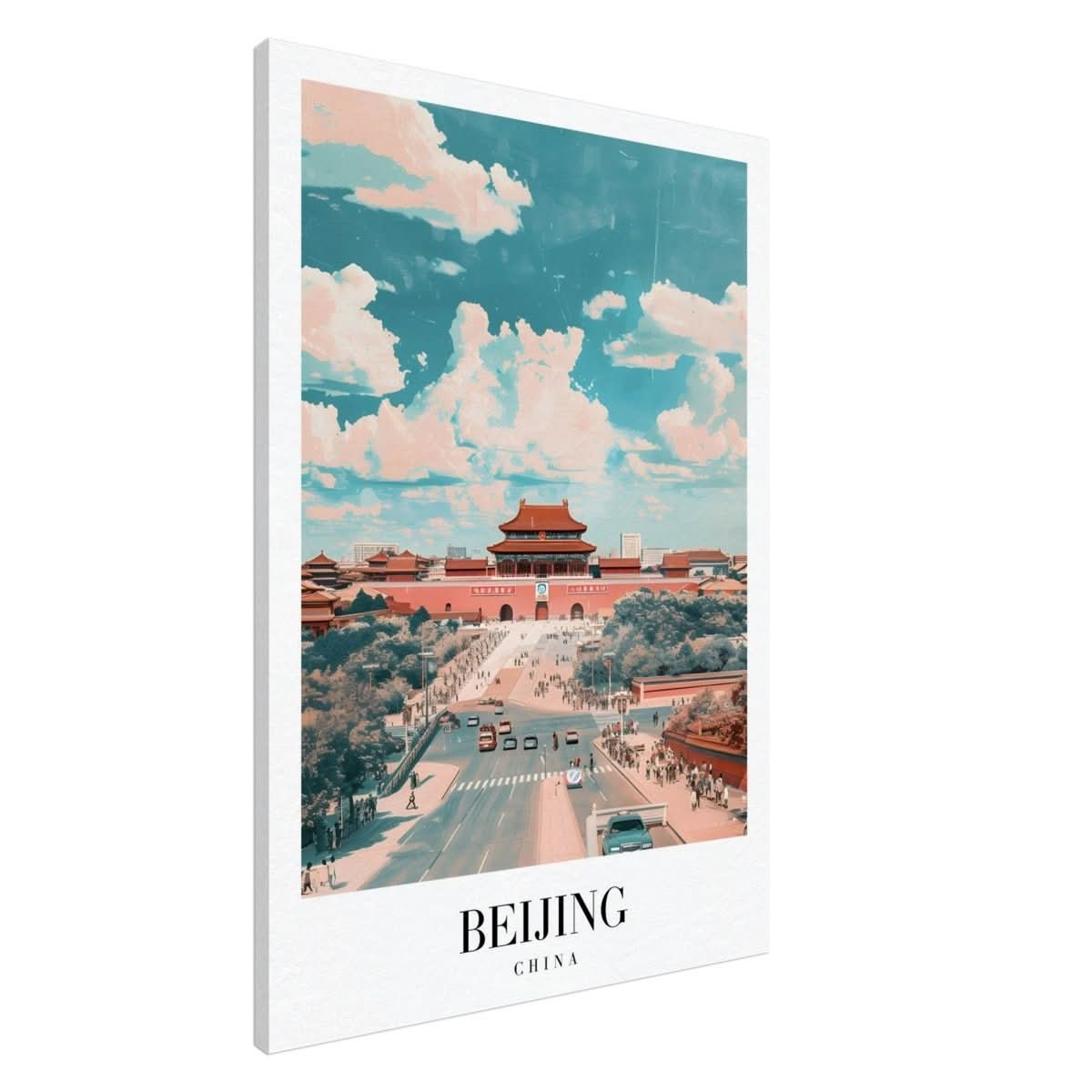 Da Vinci Travel Collection wall art print | Beijing China - Canvas - 70x100 cm / 28x40″ - Slim