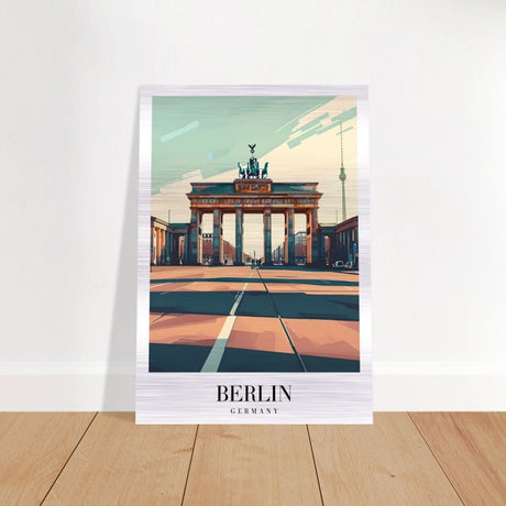 Da Vinci Travel Collection wall art print | Berlin Germany - Brushed Aluminum Print - 70x100 cm / 28x40″ - 