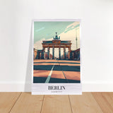 Da Vinci Travel Collection wall art print | Berlin Germany - Brushed Aluminum Print - 30x45 cm / 12x18″ - 