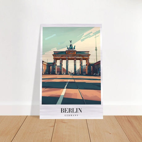 Da Vinci Travel Collection wall art print | Berlin Germany - Brushed Aluminum Print - 30x45 cm / 12x18″ - 