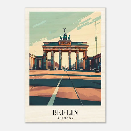 Da Vinci Travel Collection wall art print | Berlin Germany - Wood Prints - 70x100 cm / 28x40″ - 10 mm