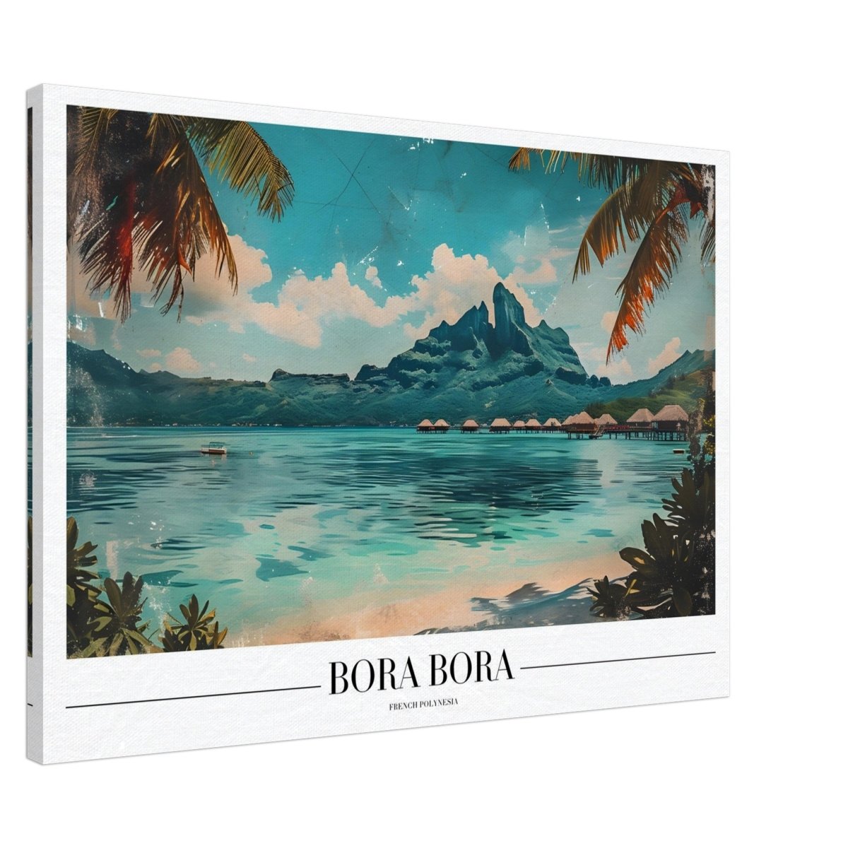 Da Vinci Travel Collection wall art print | Bora Bora French Polynesia - Canvas - 70x100 cm / 28x40″ - Thick